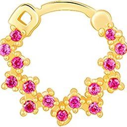 925 Silver Golden Zig-Zag Red Nose Ring| Gifts for Women and Girls | With Certificate of Authenticity and 925 Stamp | 6 Month Warranty*-5