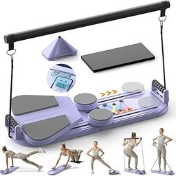 Canlanmu Pilates Board,Multifunctional Pilates Reformer Sets,Foldable Portable Pilates Board for Women Abdominal Pilates Reformer Board,Ab Board Core Exercise Pilates Equipment for Home Workout-12