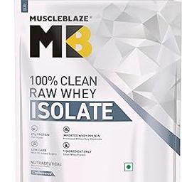 MuscleBlaze 100% Clean Raw Whey Protein Isolate (Unflavoured, 1kg) | 27g Protein per Scoop | Easy to Digest-10