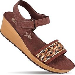 Women's Hook & Loop Comfort Wedge Heel Sandals - WLP77000-image-1