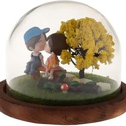 MERISHOPP Glass Cover Miniature Landscape Ornament Valentines Day Gift Romantic A| Artificial Flower Bouquet | Floral Décor for Home-image-60