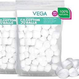 VEGA Cotton Ball for Eye, Face Makeup and Nail Paint Remover (Pack Of 50)-21