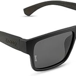 OKNO | Polarized Wood Full Rim Premium Branded Stylish Sunglasses For Men & Women | 100% UV Protection Shades | Cricket Sports Cycling Driving | Black Lens | Medium-image-48