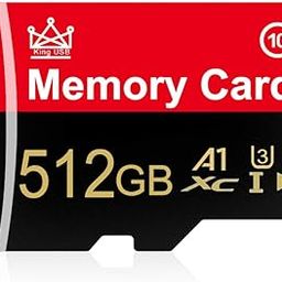 Micro SD Card 512GB with SD Adapter, UHS-I C10 A1 U3 Memory TF Card, High Speed Memory Card for Tablet/Mobile Phone/Camera/Car Audio/Game Console (512GB Red Black)-image-98
