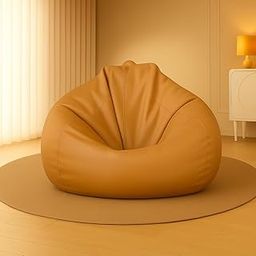 SHIRA 24 4XL Teardrop Bean Bag Cover (Without Beans) (Tan, 4XL)-image-1