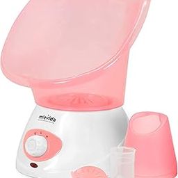Steam Inhaler Vaporizer and Facial Steamer With Two Level Heat Setting and Temperature Control System (Pink)-81