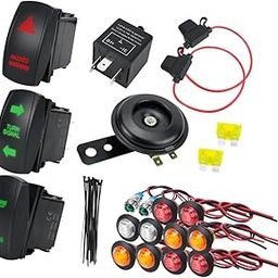 VELURA ATV UTV Turn Sign Light Kit DIY Street Legal Kit for UTV Stable Performance|1 Rear Wheel Hub Damper|Switches & Controls| Parts & Accessories-31