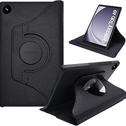 CEDO Samsung Tab A9 (8.7 inch) Flip Cover | Leather Finish | 360 Degree Rotate Back Cover | Shockproof Back Cover Case for Samsung Galaxy Tab A9 (8.7 inch) (Black)-picture-6