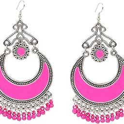 FashMade Antique TRIBAL Ethnic Earring For Women/Girls Jumki Chandbali Style Ethinic Style German silver oxidized earrings-image-41