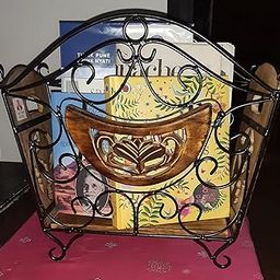 CRAFTING DREAMS Iron Magazine Cum Newspaper Stand Basket Multi Purpose Book Newspaper Organizer for Home, Living Room or Office, Newspaper Magazine-picture-10