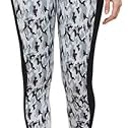 Women's Snug Fit High-Rise Camouflage Print Active Tights with Side Pocket In White-image-72
