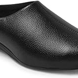 Women's Textured Mules for Women, Open Back Wedge Heel Slip on Formal Shoes & Sandals Girls-picture-4