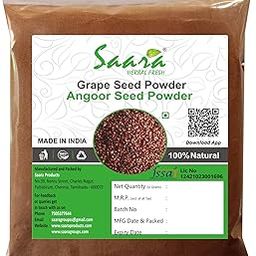 Saara HERBAL FRESH Grape Seed Powder,100g, Angur Beej Powder, Angoor Seed Powder, 100g,(pack of 1 x 100g)-24