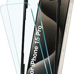 Czartech [2-Pack Tempered Glass Screen Guard for iPhone 15 Pro with Easy Application Kit.-image-13