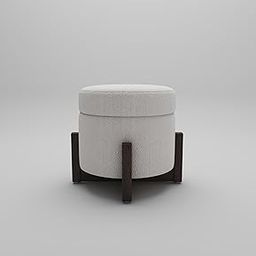 Horizontal Eight, Round Ottoman, Teak Wood Puffy, White Color Puffy for Drawing Room, Comfortable Ottoman for Home, Storge Puffy Bedroom (51D X 51W X 43H)-image-17