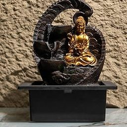 EXPLEASIA Mini Buddha Table top Water Fountain for Home and Office | |Living Room Decor| Gift Items | Home & Office Decoration Item (Buddha)-image-40