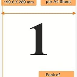 A4 Self-Adhesive Paper Labels, 210x 297 mm, 1 Label Per Sheet, 100 Sheets Pack-image-8