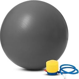 BIONFIT Premium Gym Ball for Men & Women Fitness & Exercise - Anti-Burst Stability Ball for Yoga Fitness, Pilates, Core Training & Stretching, Best Birthing Ball for Pregnancy - with Foot Pump, 85cm-image-48