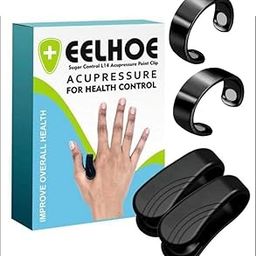 Mibey Acupressure Clip for Sugar Control, Diabetics (1 pcs)& Magnetic acupressure Ring(1pcs) | Headache Relief & Tension Relief | Wearable Hand Massager for Migraine, Arthritis | LI4 Acupressure Point Clip & Ring for diabetics, BP Support, Adjustable for Men & Women | Black Color-image-41