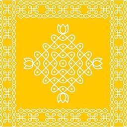 zeonely mart kolam backdrops for Decorations Pooja | kollam Backdrop for Decoration | Background Decoration Cloth Yellow Colour (5_5 FT)-picture-29