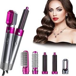 Techking 15 YEARS WARRANTY Premium 5-in-1 Hot Air Hair Styler – Fast-Drying Blow Dryer Brush for Straightening, Curling & Gentle Scalp Massage with Overheat Protection and Adjustable Heat Settings-image-40
