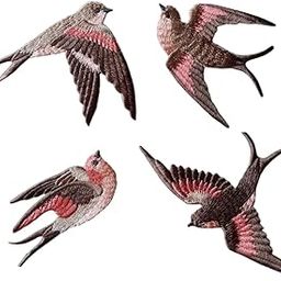 Multy Color Bird 5 inch Embroidery sew Patch 4 PEES-image-7