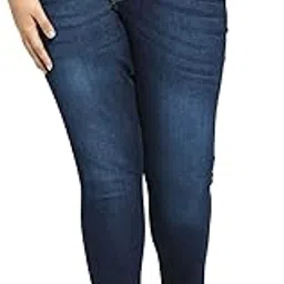 turning blue Slim Fit High Rise Plus Size Jeans for Women-picture-3
