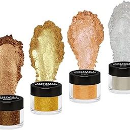 PRIVIU Power Shimmer Metallic Eye Makeup Loose Glitter Eyeshadow Powder (Talc Free), Pack of 4 Colors, Spicy Nudes-picture-31