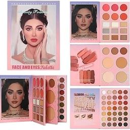 UTRUST 3 in1 Book-Style Foldable Makeup Palette Set, Portable & Long-Lasting Suitable for Multiple Skin Tones & Makeup Looks All In One MakeupBook (Beauty Fashion)-2