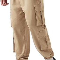 Men's Mid Rise Air 1.0 Cotton Blend Solid Super Loose Fit Joggers-image-26