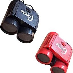 JNiL Binocular for Kids-Telescope Bird Watching. Pocket Size Mini Binoculars for Kids Compact Folding Games (Pack of 2) (Red-Black)-image-45