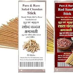 SnapSnop Red Sandalwood + Safed Chandan Agarbatti Sticks 60 Pieces-image-59