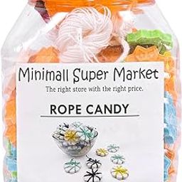 MINI MALL SUPER MARKET Colourful Thread Candy/Kairu Mittai/Rope Candy/Sakaram Mittai/90's Kids Candy Jar 500 Gm - Mix Fruits-image-42