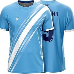 YOURJERSEY New Man-Chester City 25/26 Home Football Jersey – Customised & Personalised Name & Number – Kids, Men & Women – Sizes 2 Years to 4XL Blue-image-64