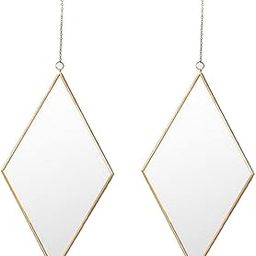 HEAVENGLOW Nordic Wrought Iron Gold dessing Mirror Bathroom Hanging Wall Mirror 2pcs d-image-42
