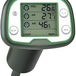 R-TEK Soil Temperature Thermometer, 3-in-1 Soil Test Kit for Moisture Plant Care, Soil Temperature, Air Temperature, Air Humidity Tester Meter-image-32