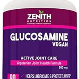 Zenith Nutrition Vegan Glucosamine for Joints movement and cartilage - 500mg 90Caps-5