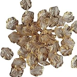 SHIKHA Creation Decorative Gold-Rimmed Clear Acrylic Resin Sea Shells Petals, Wedding Table Scatter, 50 Pieces-image-93