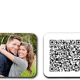 Personalized QR Code scan message Keychain with photo & Name | Best gift for anniversary, birthday | Metal-0