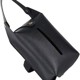 HEAVENGLOW Car Tissue Holder PU Leather Napkin Box Sturdy Fashionable with Elastic Band Black-image-33