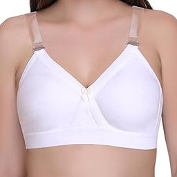 Super Fit Everyday Non Padded Side Support Cotton Full Coverage Bra for Women with Transparent Strap Plus Size Bra-picture-41