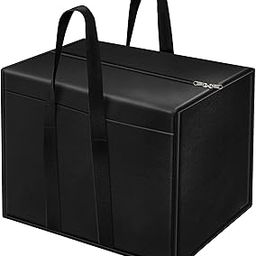 ABSTER Big 85 L Moisture Proof Clothes Nylon Storage Bag Organiser for Books Magazine, Stationery Paper, Document Toy Storage -(Black, 57x 36.8X 40.5 cm) Rectangular-image-27