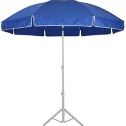 RAINPOPSON Heavy Duty 7ft Patio Garden Umbrella With Stand for Rooftop, Lawn, and Event Spaces (Blue)-image-14
