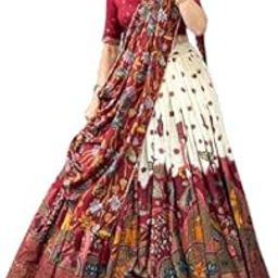 Women Tussar Silk With Leheriya And Foil Print New Lehenga Neww choli Set-picture-15