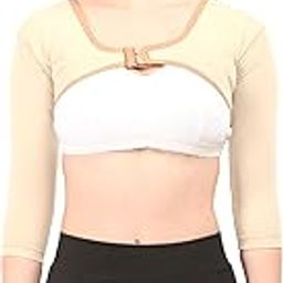 Post Liposcution Arm Compression Garment || MICROPOLY FABRIC || Slimming Sleeves || Arms Posture Corrector || Shapewear || Post Surgical Arms Support (Skin, M)-image-19