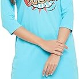 Women's Cotton Printed Short Night Dress with Pocket-image-33
