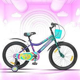 OYEKID Honey Bunny 20T Premium Kids Cycle with Backrest (Purple/Cool Blue)-image-3