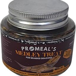 Promeal's Medley Treat Insect Mix for Reptiles Like Bearded Dragons, Geckos | Mix of Dried mealworms, superworms, Crickets and Other Insects (200ml)-image-31