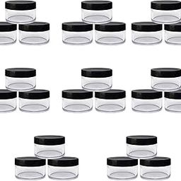 B.H.Industry Acrylic Container Jars with Black Outer Lid, White Inner Lid, 50g, Set for Lip Balms, DIY Skin Care Products (12)-picture-54
