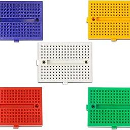 Electronic Spices Pack Of 5 Mini Small Solderless Breadboard Compatible For Proto Shield 170 Points (Multicolor)-11